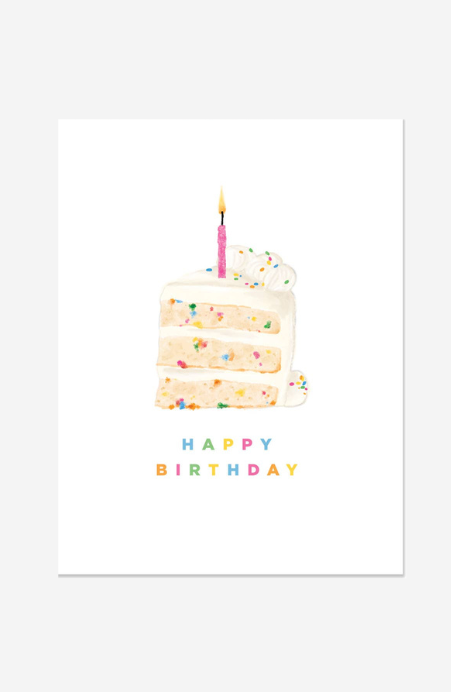 Funfetti Cake Slice Birthday Card