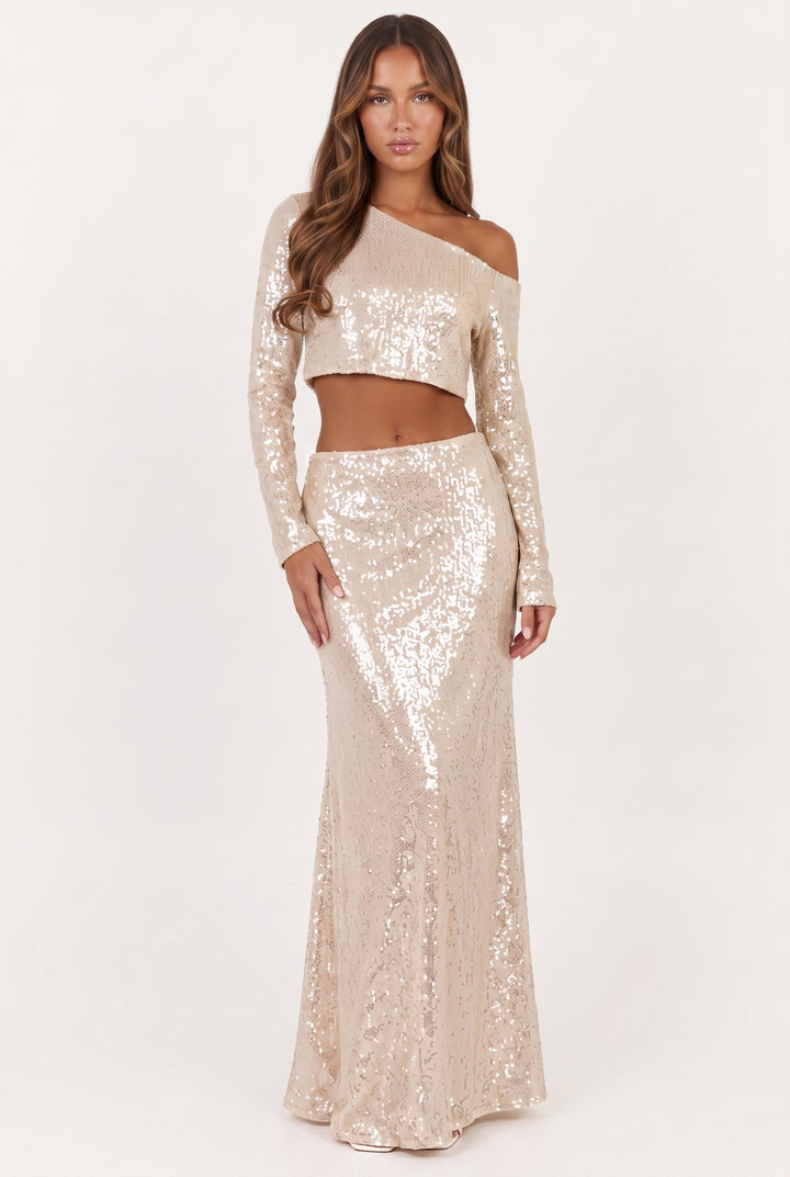 The Ritz at Dusk Sequin Maxi Skirt