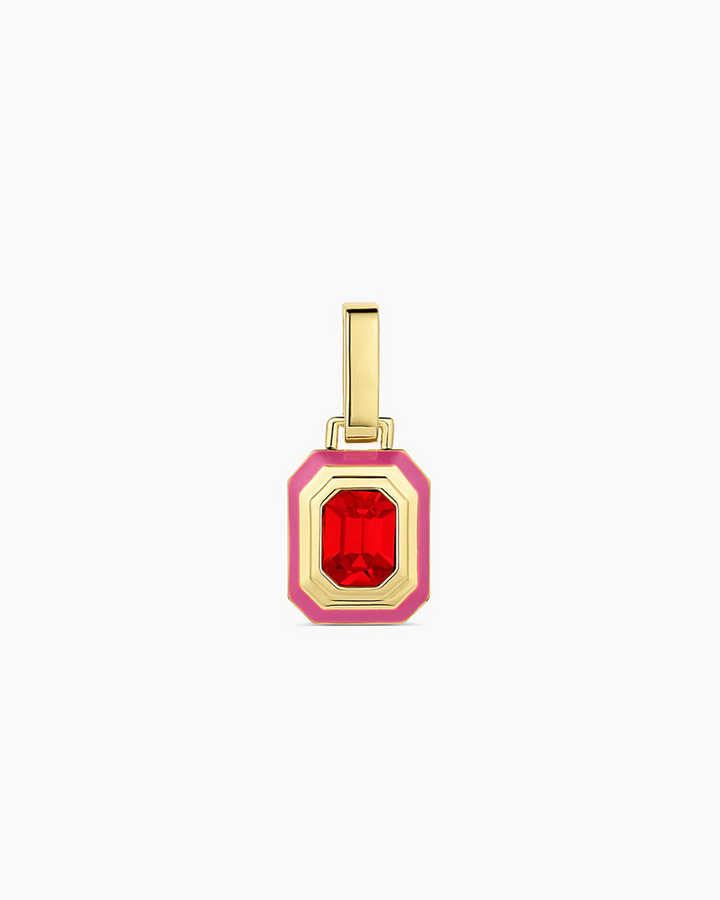 Rosy Pink Tag Charm