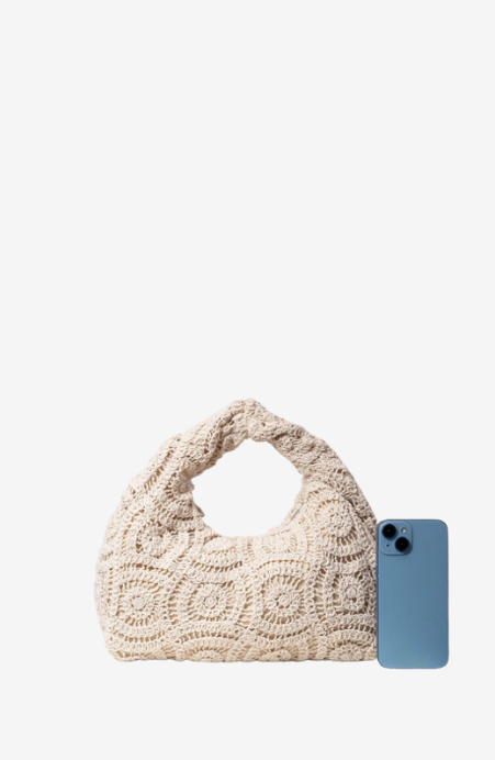 Soleil Crochet Top Handle Bag