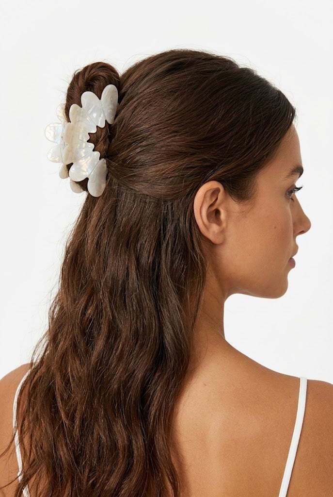 Marbled Petal Claw Clip