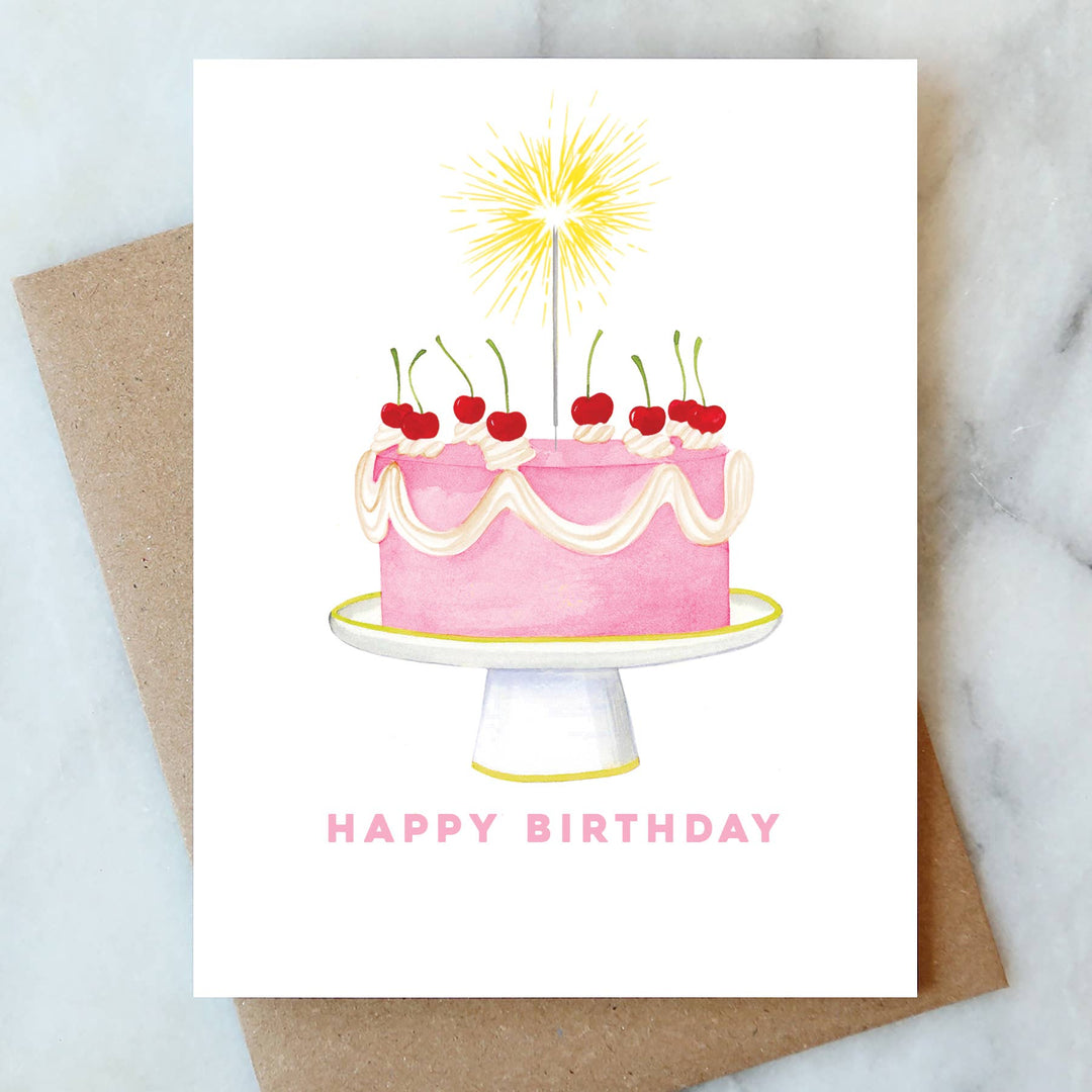 Happy Birthday Sparkler Birthday Greeting Card