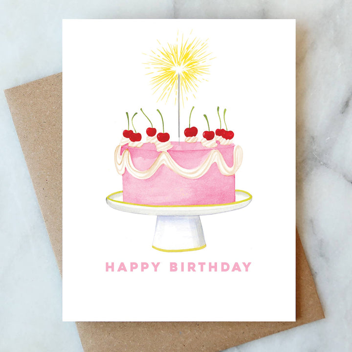 Happy Birthday Sparkler Birthday Greeting Card