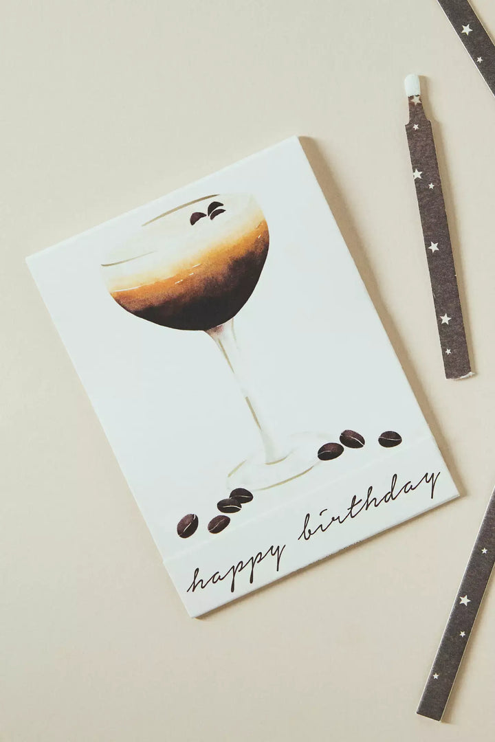 Espresso Martini Birthday Match Card
