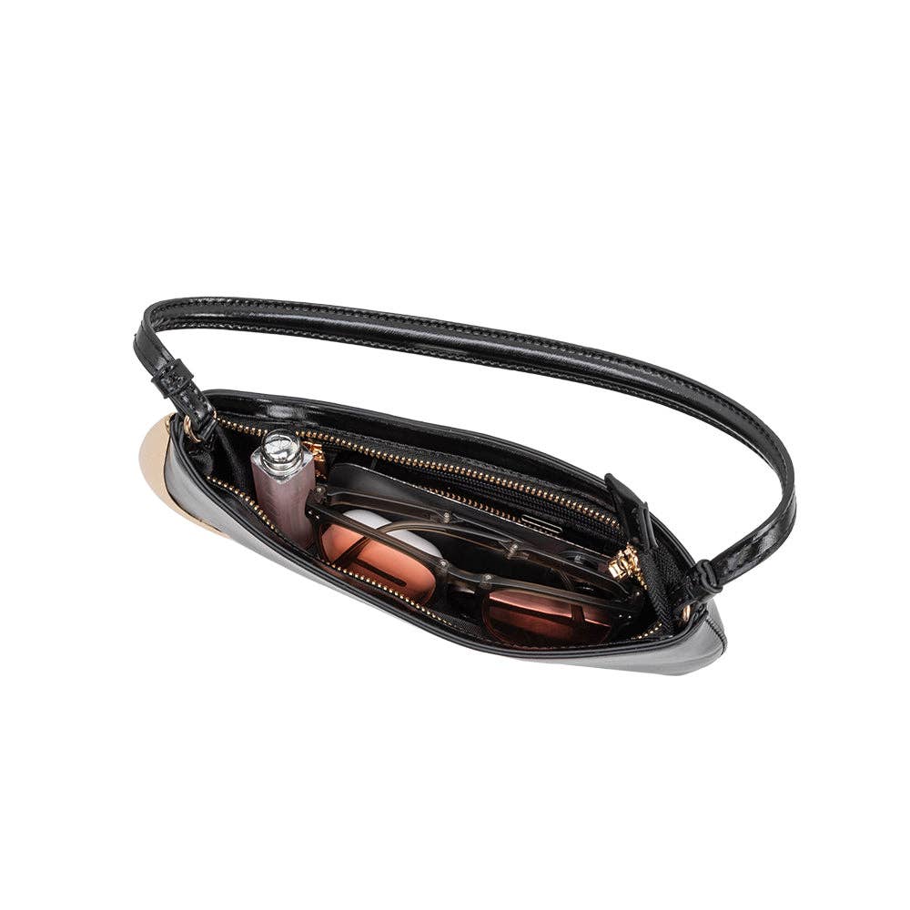 Melie Bianco Sade Black Shoulder Bag