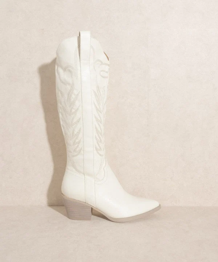 Samara Western White Cowboy Boots