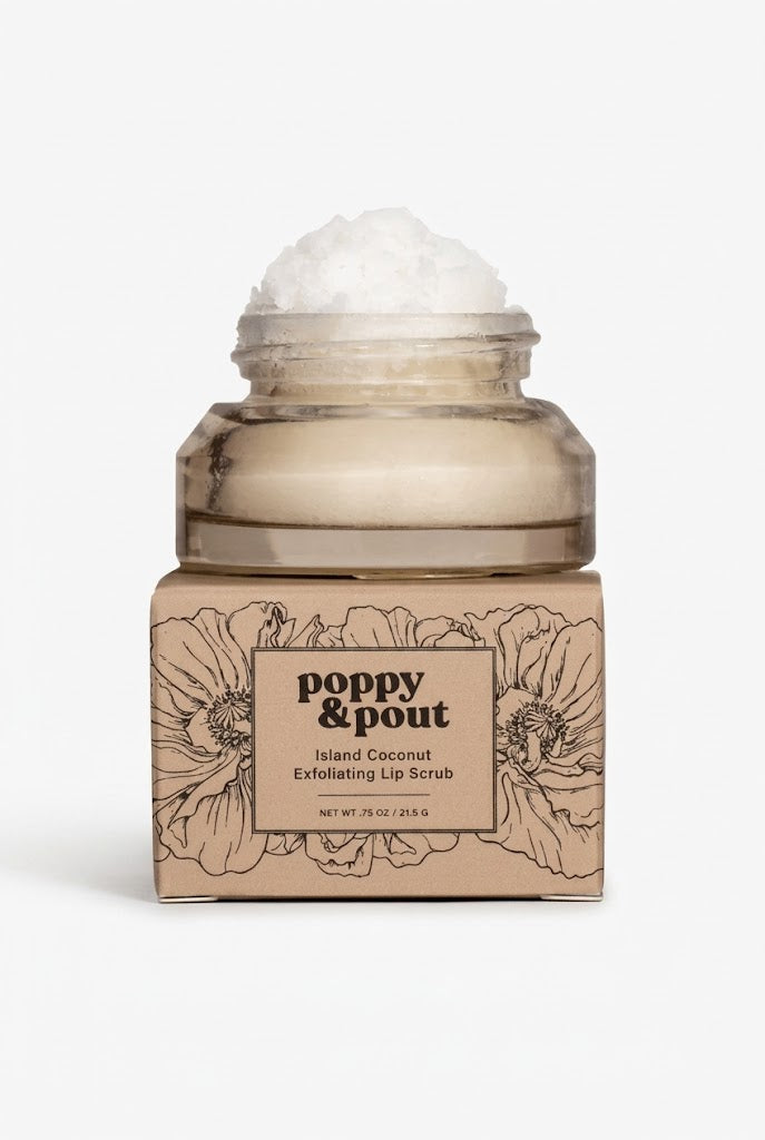 Poppy & Pout Island Coconut Lip Scrub