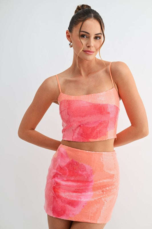Miami Sunset Sequin Top