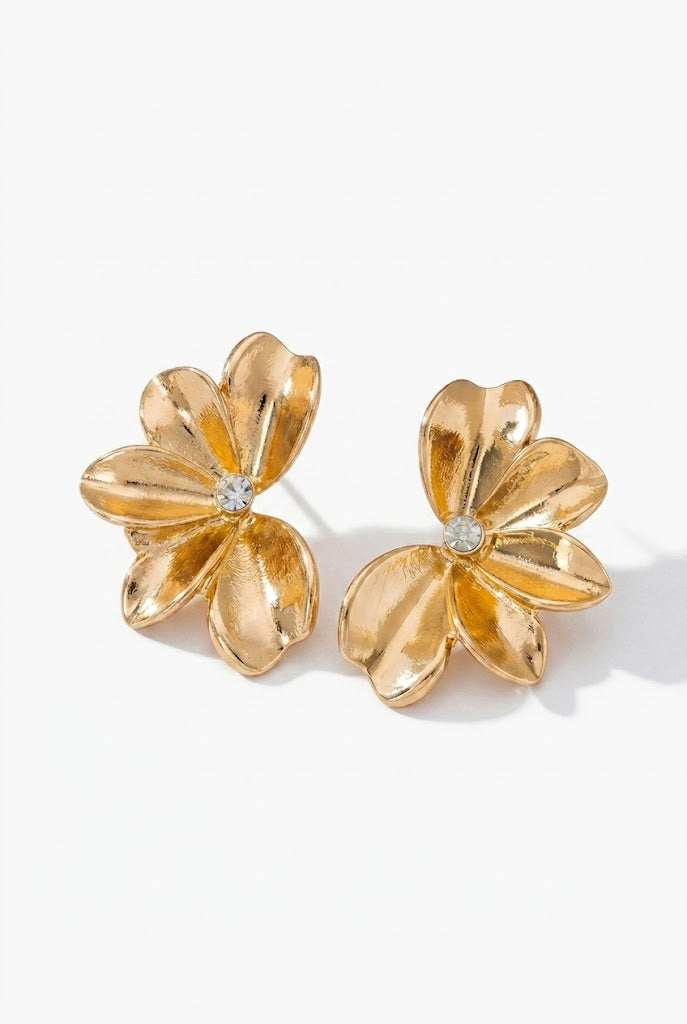 Crystal Bloom Stud Earrings