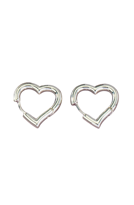 Heart Huggie Hoop Earrings