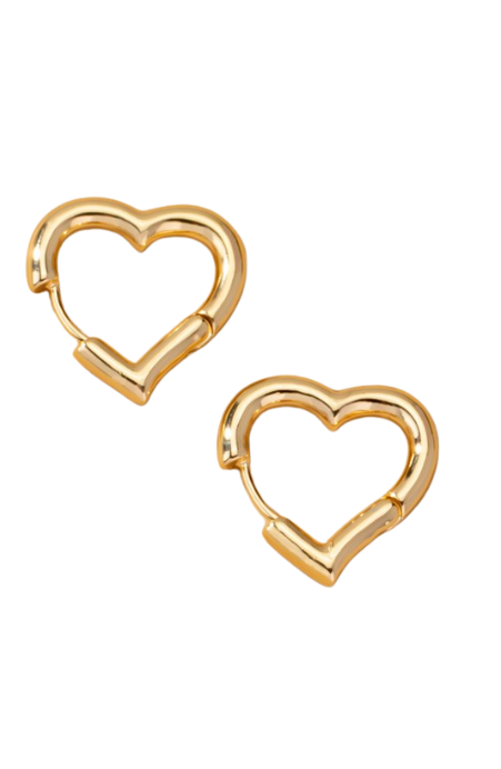 Heart Huggie Hoop Earrings