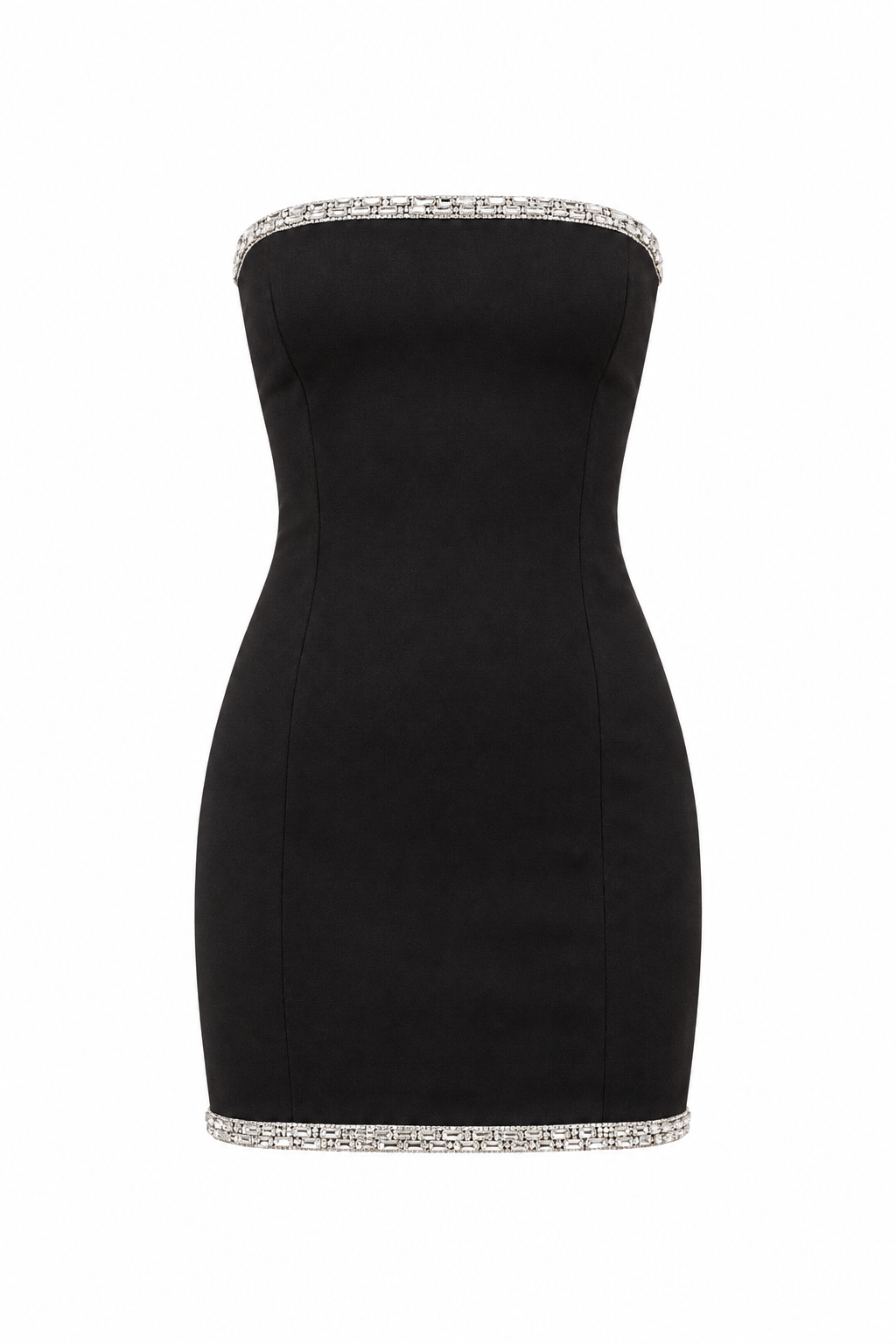 Crystal Frame Strapless Mini Dress