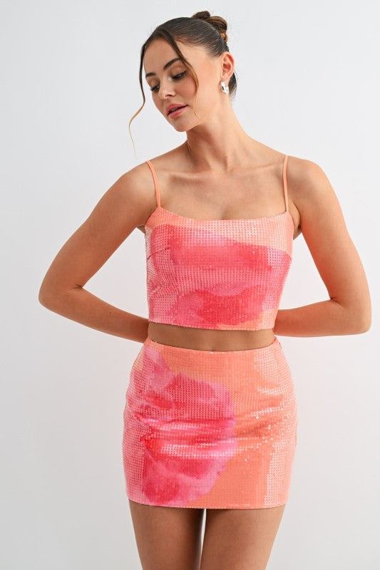Miami Sunset Sequin Top