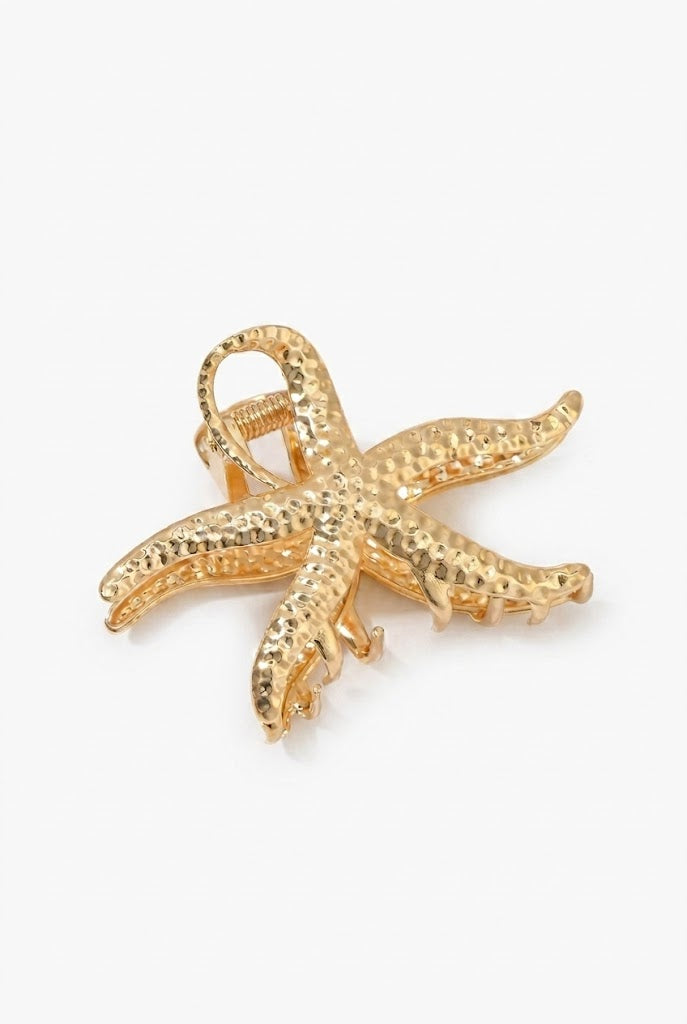 Gold Starfish Claw Clip