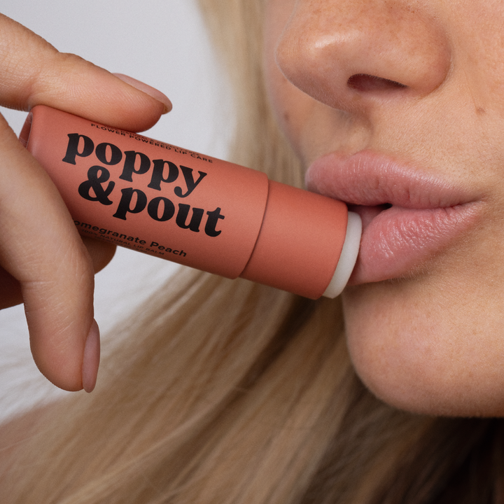 Poppy & Pout Pomegranate Peach Lip Balm