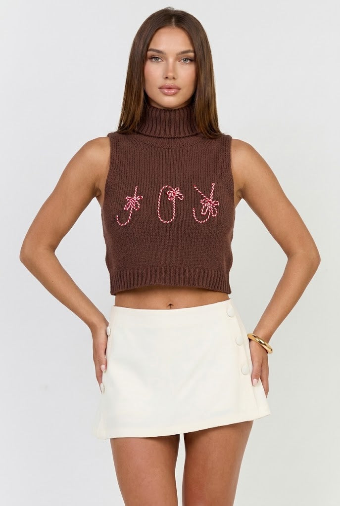 JOY Ride Candy Cane Knit Top