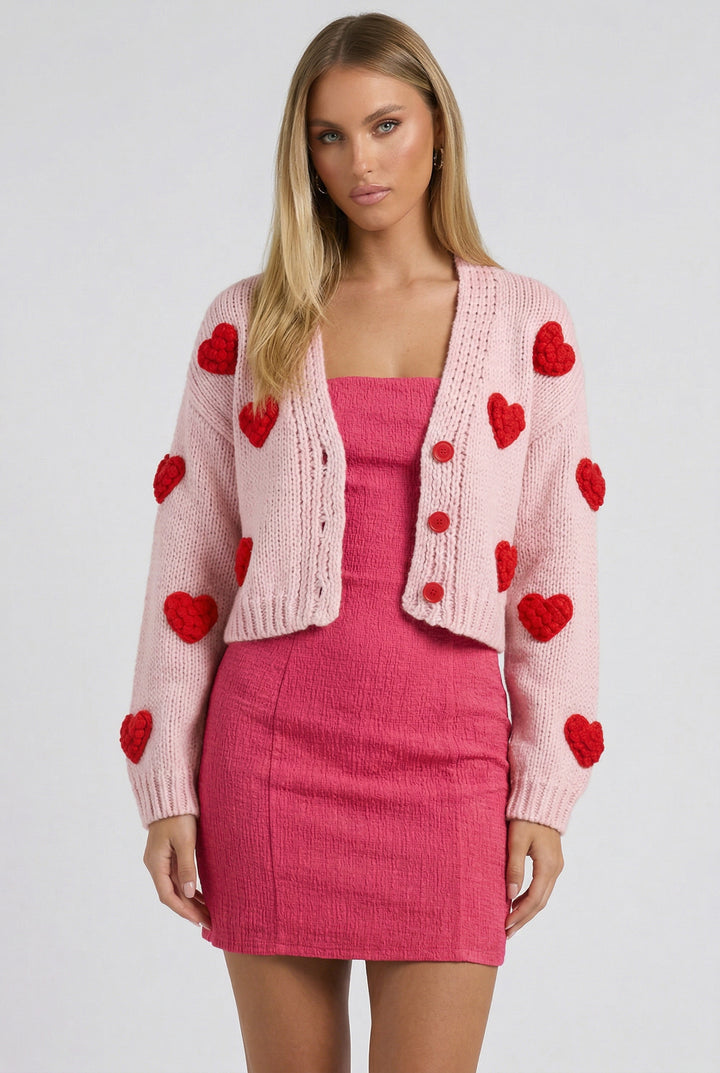 Listen To Your Heart Knit Button Front Cardigan