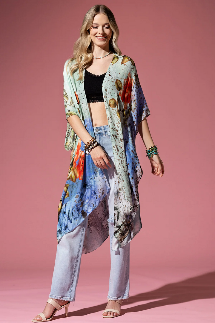 Moonstone Open Front Duster Kimono