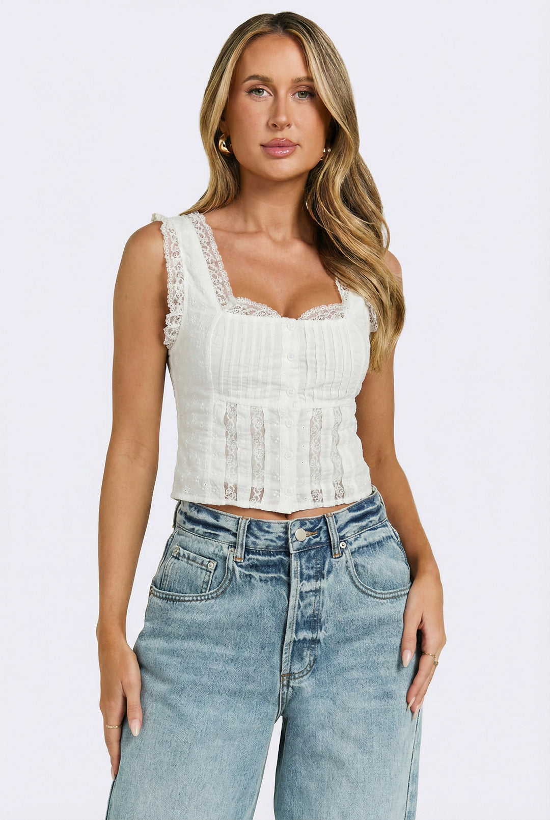 Ruffle Lace Top