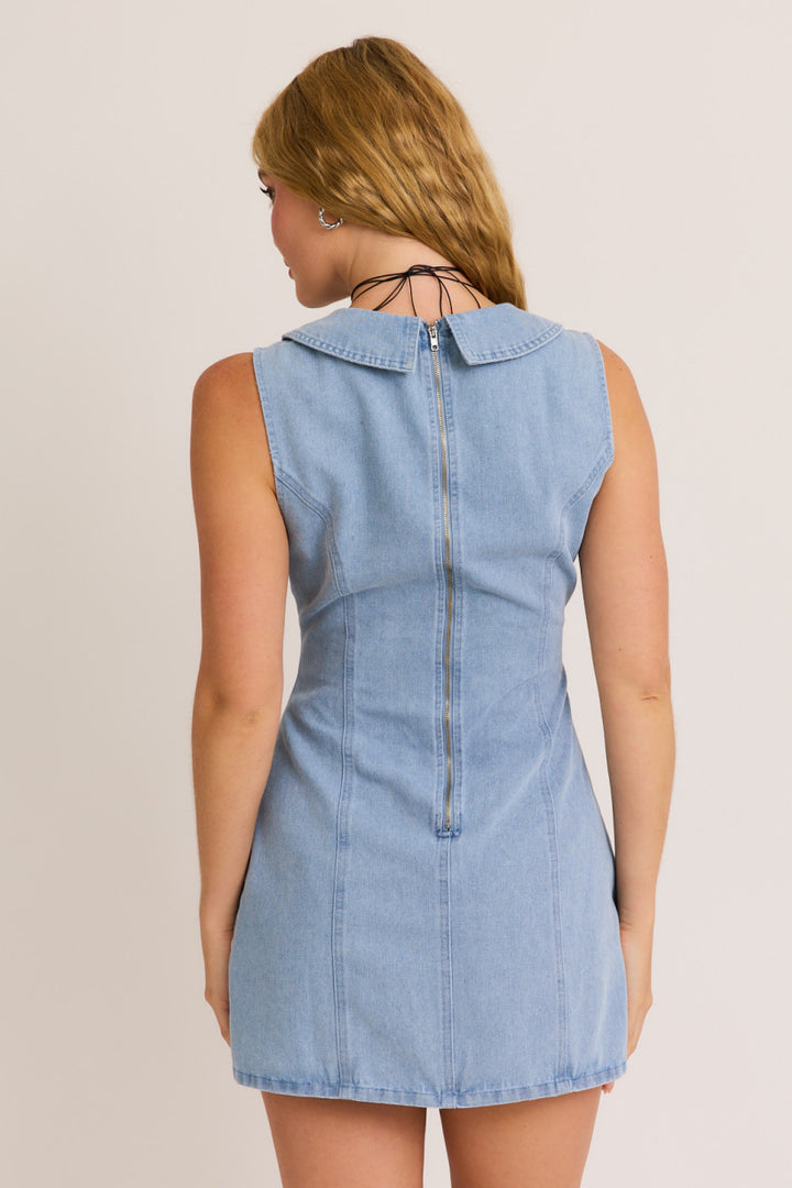 PREORDER - Dressed In Denim Mini Dress