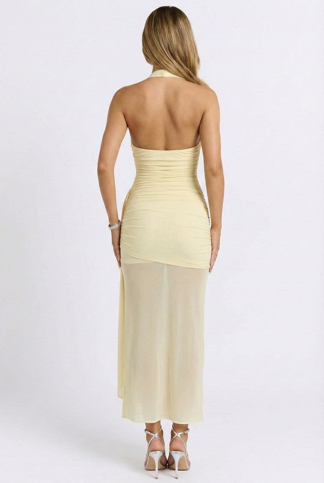 Sheer Intentions Halter Maxi Dress