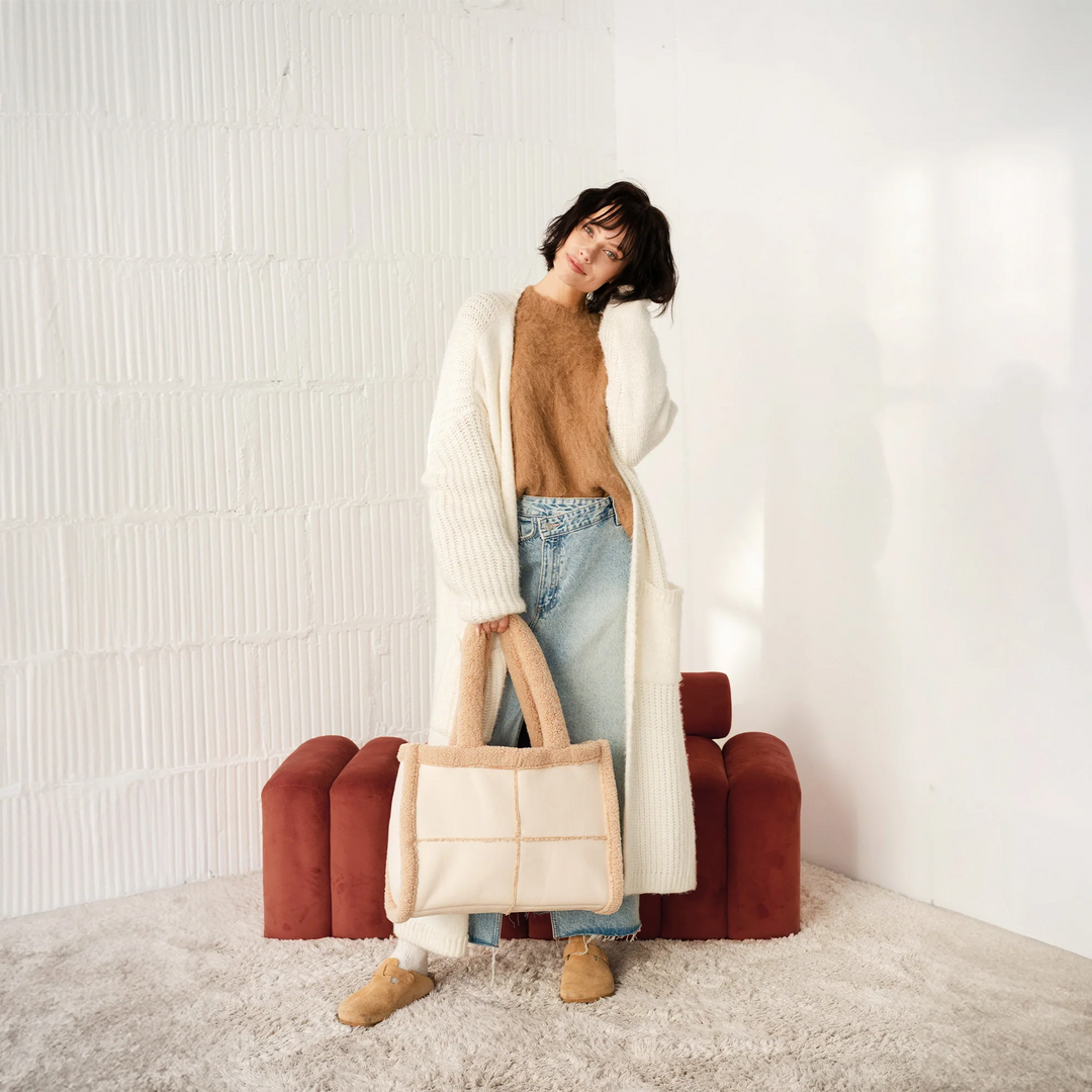 Zoey Sherpa Tote Bag