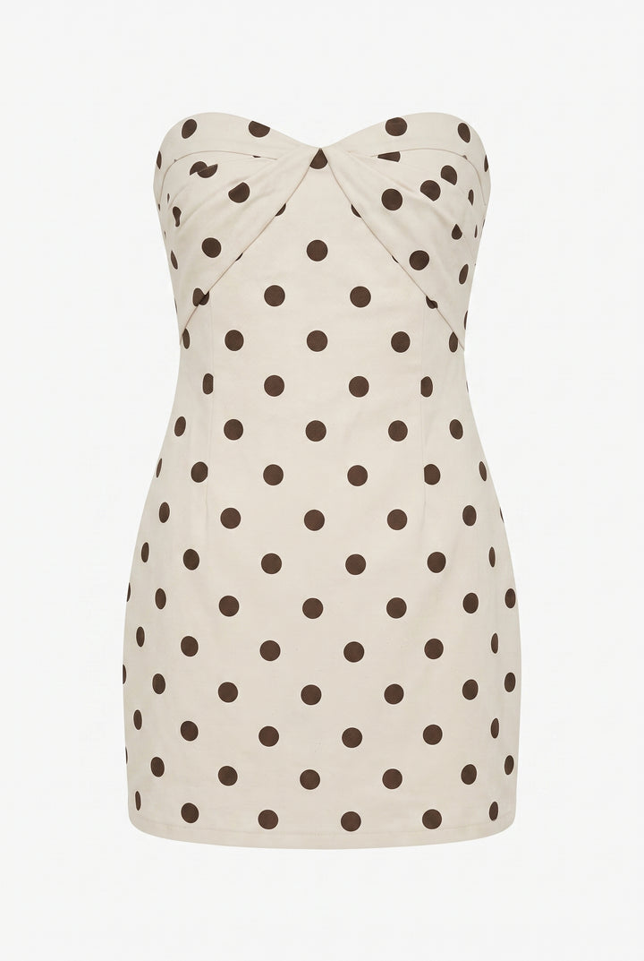 Soho Polka Dot Linen Mini Dress