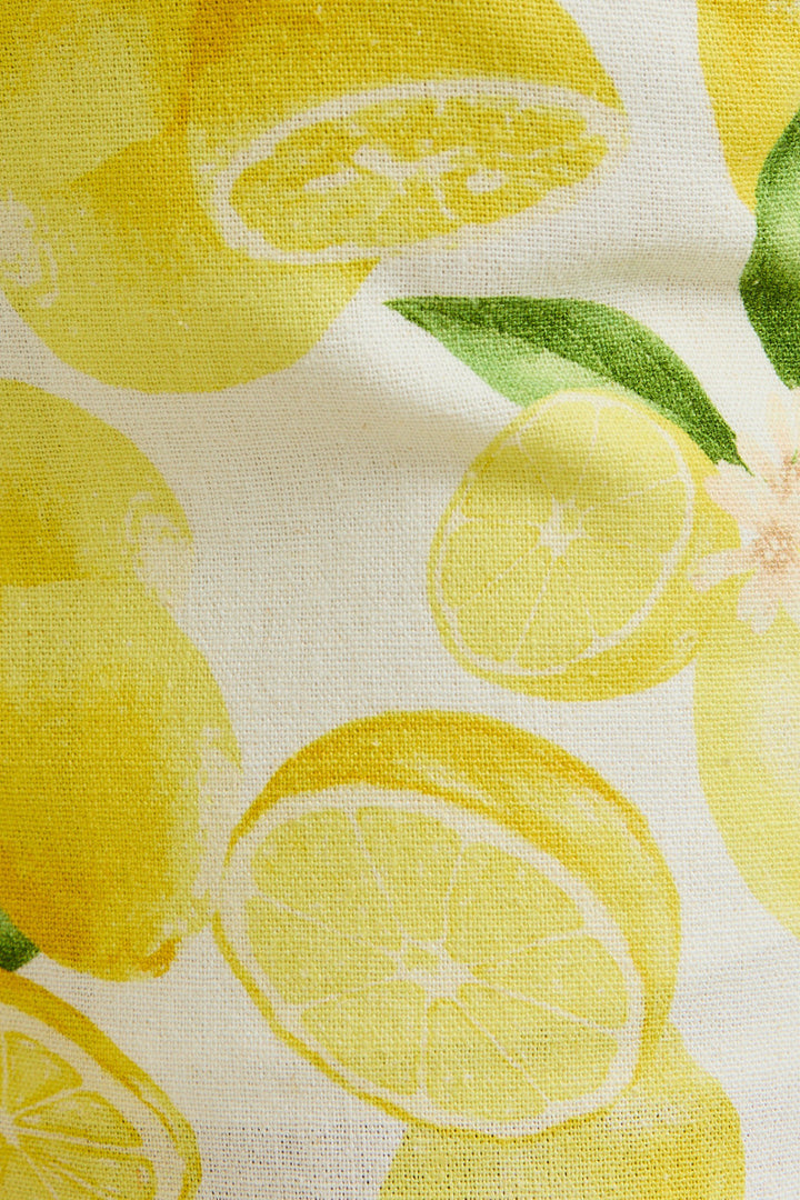 PREORDER - Sorrento Lemon Linen Button Down Top