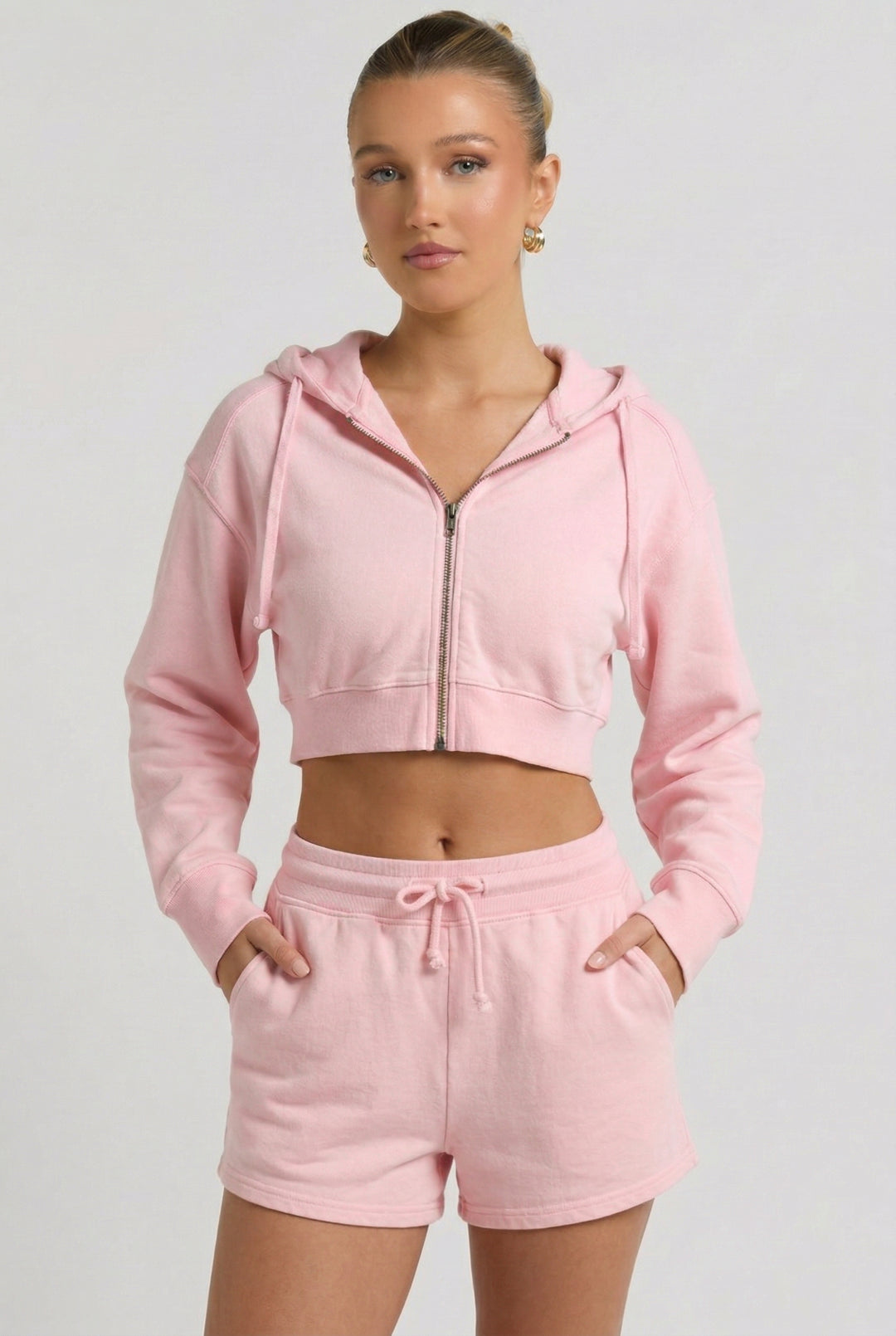Strawberry Sorbet Crop Hoodie