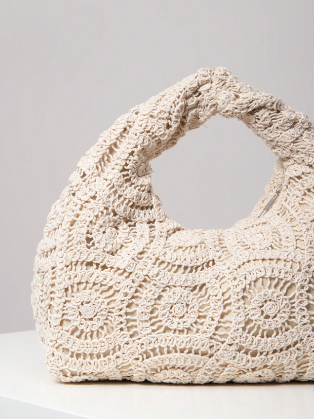 Soleil Crochet Top Handle Bag