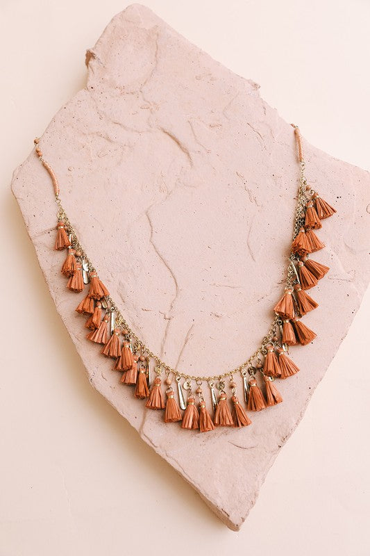 Weekend Getaway Tassel Necklace