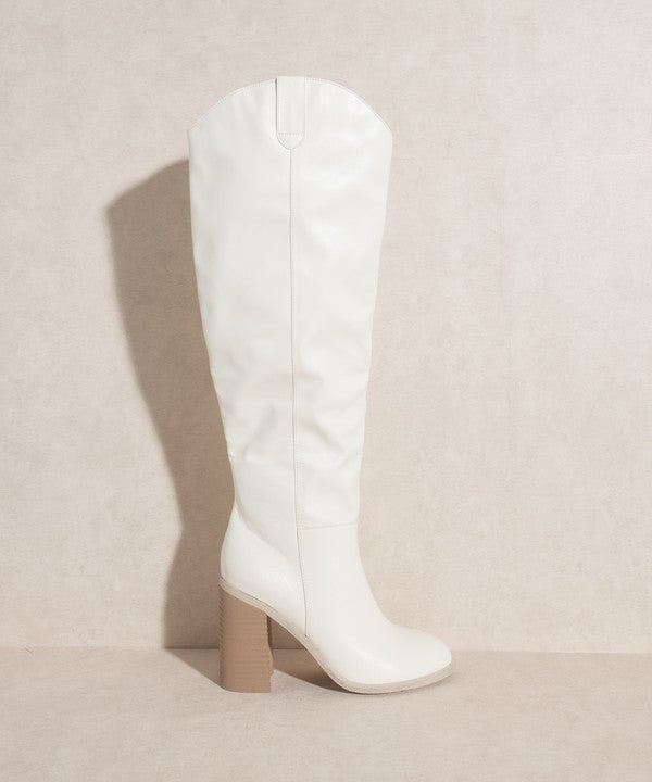 Saint Slouch White Knee-High Boots