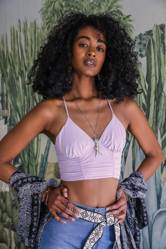 Lavender Ruched Bralette - Final Sale