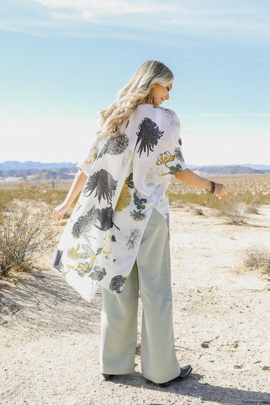 Desert Cactus Flower Kimono - Final Sale