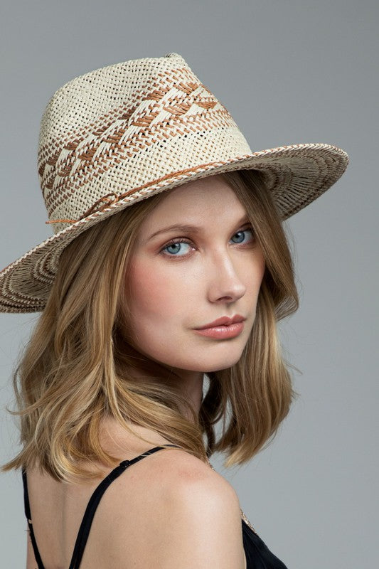 Sun and Only Woven Crisscross Panama Hat