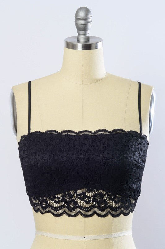 Wide Lace Bandeau - Medium - Final Sale