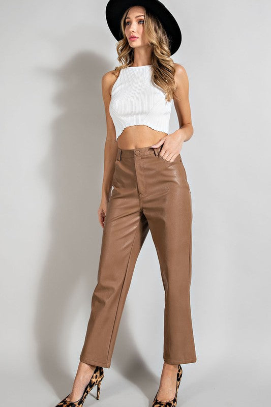 Vegan Leather Sassy Pants - Final Sale