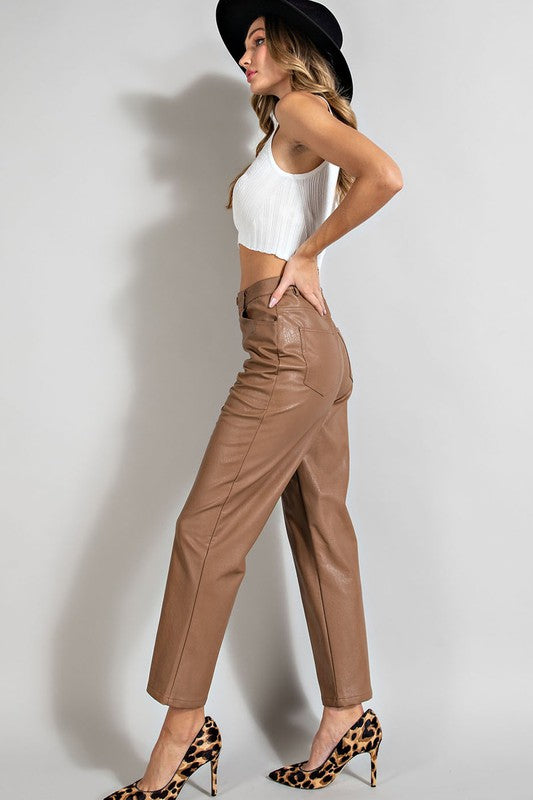 Vegan Leather Sassy Pants - Final Sale