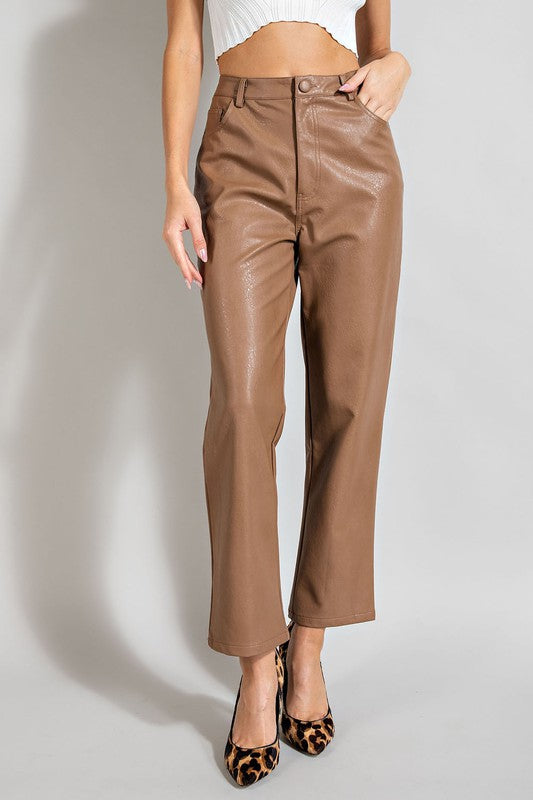 Vegan Leather Sassy Pants - Final Sale