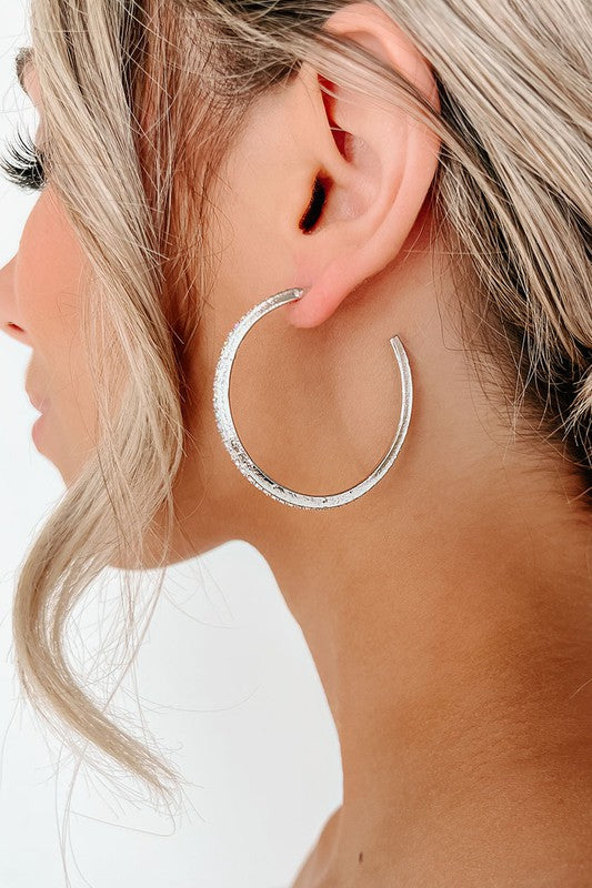 Rhinestone Hoop Earrings