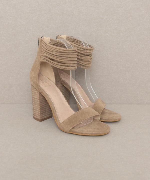 Blair Faux Suede Strappy Heeled Sandal - Final Sale