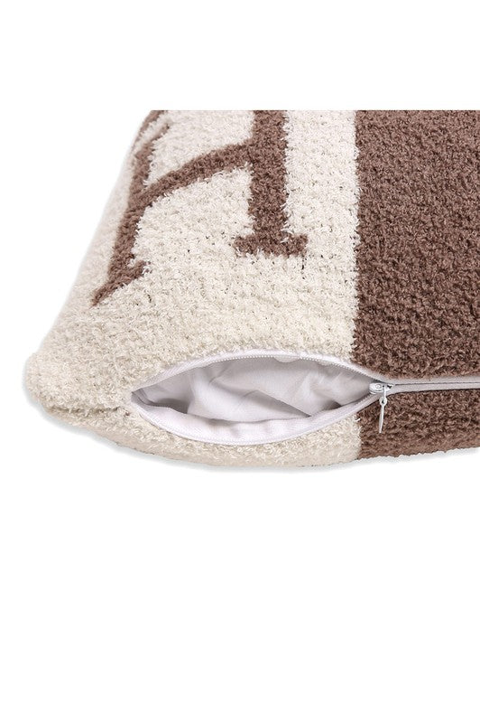 Two Tone H Pillow Cover