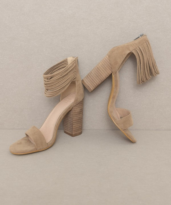 Blair Faux Suede Strappy Heeled Sandal - Final Sale