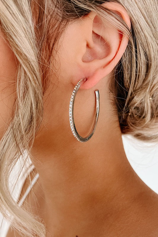 Rhinestone Hoop Earrings