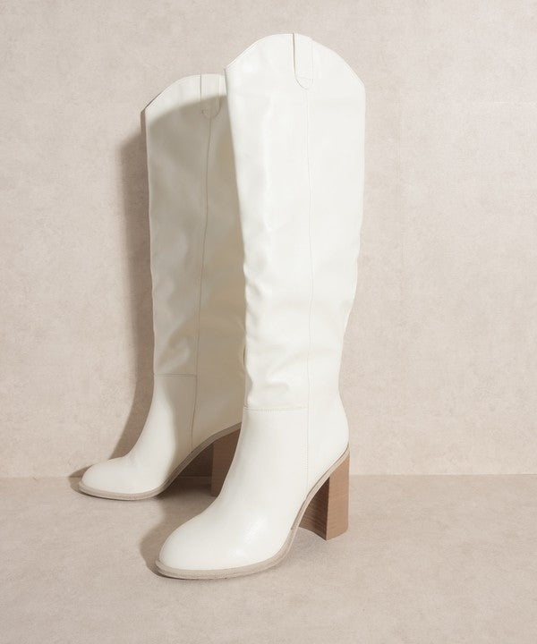 Saint Slouch White Knee-High Boots