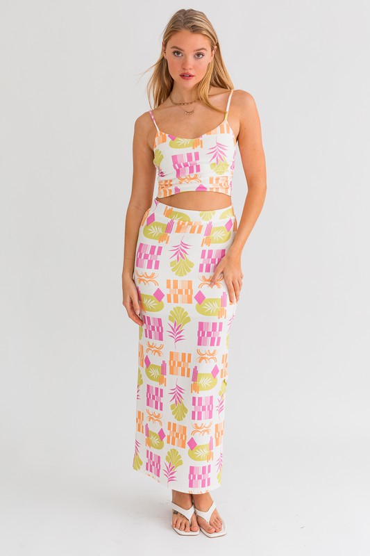 Palm Springs Party Midi Skirt - Extra Small - Final Sale