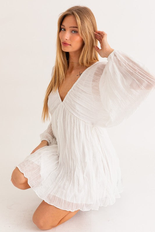 Music Fest Puff Sleeve Mini Dress