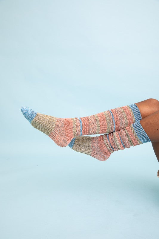 Cotton Candy Striped Socks