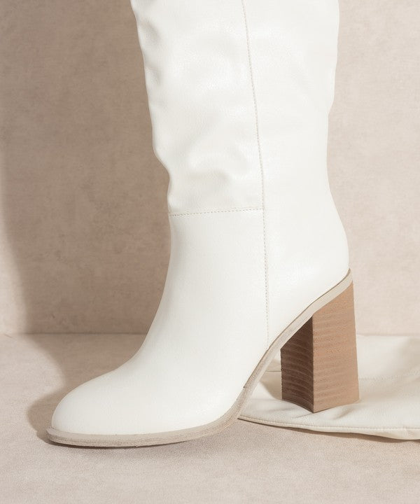 Saint Slouch White Knee-High Boots