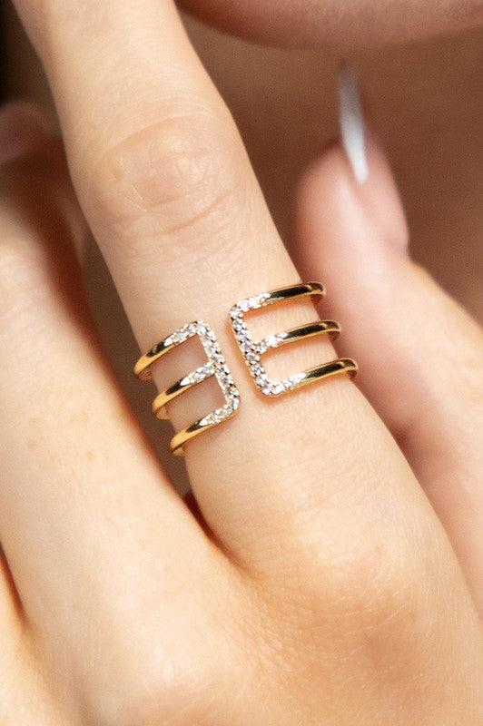 Trio Layered Crystal Ring